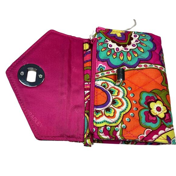 Vera Bradley Pink Swirls Your Turn Lock Smartphone Wristlet Wallet 14990-179 NWT - Picture 6 of 16